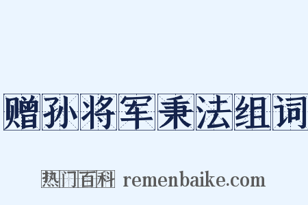 赠孙将军秉法组词是什么意思的图片